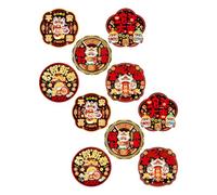 10Pcs 2025 Snake Year Glass Door Decal for Holiday Decoration Chinese New Zodiacs Festival Window Sticker Clings Snake Window Clings