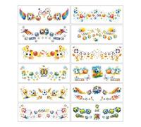 10pcs 2026 USA-Canada-Mexico World Cup Cheer Squad-Themed Face Stickers and Temporary Tattoos(A)