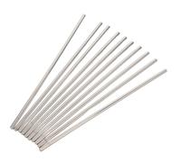 10pcs 20cm Iron Rod, Metal Conductivity Test Cylinder | 5mm Diameter, Silver Polished Surface, for Simple Circuits, Conductive Wires, Science Fairs, Classroom Stem Activities