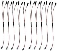 10Pcs 20cm JR Servo Extension Cable, Servo Y Harness RC Servo Extension Splitter Cable Lead Connector, 3-Pin Cord JR Plug 1 Male Head with 2 Female Head