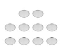 10Pcs 20cm Stainless Steel Plates - Unbreakable Metal Dinner Plates, Lightweight & Rust-Proof Round Serving Platters - BPA Free, Dishwasher Safe - Ideal for Camping, BBQ, Picnics, Outdoor Use