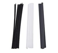 10Pcs 20cm Welding Rod PP/PVC/PE Stick Plastic Welder Gun Bumper Repair Supply Rods Wires Sticks(Gray PVC)(Black Pp)