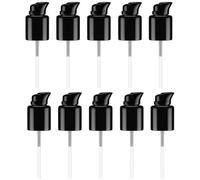 10Pcs 20mm/415 Black Plastic Replacement Foundation Pump with Rotate Lock Cosmetic Make-Up Pump Liquid Dispenser Pump Top Head for Essential Oil Lotion Bottles