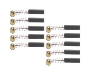 10pcs 20mm Carbon Brushes for Drills and Saws | 10-pack value, 20x6x6mm size, restores motor power, reduces sparking, fits various tools