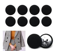 10Pcs 20mm Fabric Cloth Covered Button, Round Metal Shank Crafting Sewing Buttons, Black Vintage Tuxedo Suit Buttons for Suits Dress Blouses Clothes DIY Project(Size:20mm)