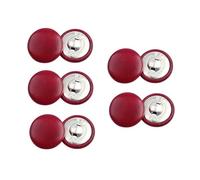 10pcs 20mm Leather Covered Buttons Dark Red Round Buttons with Shank for Clothes Sewing DIY Craft Projects, Black