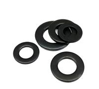 10pcs/20pcs/25pcs/50pcs/100pcs M1.6 M2 M2.5 M3 M3.5 M4 M5 M6 M8 M10 M12 Black 304 A2 Stainless Steel Flat Washer Plain(M10 20pcs)
