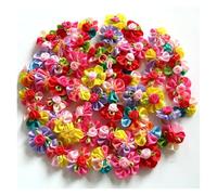 10pcs /20pcs/30pcs Various Style Pet Dog Bows Hair Rubber Bands with Diamond Bow Grooming Supplies(Mix colour-02,30pcs)