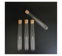 10pcs/20pcs/50pcs/100pcs 20x150mm Plastic Tubes with Cork Stopper for Laboratory(20pcs)