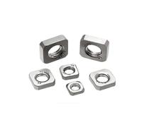 10pcs/20pcs/50pcs/100pcs Thin nut M3 M4 M5 M6 M8 M10 stainless steel square thin nut nuts(10PCS,M6)