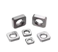10pcs/20pcs/50pcs/100pcs Thin nut M3 M4 M5 M6 M8 M10 stainless steel square thin nuts(50PCS,M4)