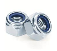 10PCS/20PCS/50PCS 304 Stainless Steel Nylon Lock Nut Insert Hexagonal Self-pressing Silvery M4 M5 M6 M8 M10 M12(M6-50pcs)