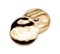 10Pcs 21/25/30mm Irregular Gold Buttons for Shirt,A Gold,21mm