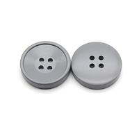 10pcs 21/25/30mm Resin Sewing Buttons Scrapbooking 4 Holes Round Button DIY Sewing Accessories, Grey, 30mm