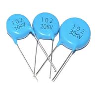 10PCS 222 6KV High Voltage Capacitor 2200PF 6KV 10KV 15KV 20KV 25KV 30KV 40KV 50kv AUOQKQUT(222 20KV)