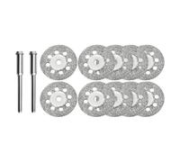 10pcs 22mm Diamantine Cutting Discs For Rotary Tool On Various Materials Glass Tile Stone And Wood Comes With 2 Mandrels Wood Cutting Wheel