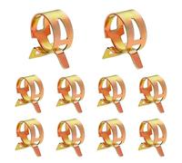 10pcs 22mm Spring Band Hose Clamps,Tube Fastener Clips For Fuel Line Water Pip Clamps