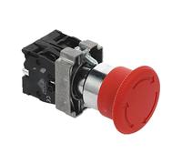 10Pcs 22mm XB2-545 Emergency stop button switch NO+NC 10A/415V red mushroom head emergency stop button switch