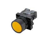 10pcs 22mm XB2-EA Plastic Push Button Switch Start/Stop Black/White Arrow 10A/415V Self-reset/Momentary Symbol Button Switch(Gold)