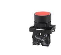 10pcs 22mm XB2-EA Plastic Push Button Switch Start Stop Black White Arrow 10A 415V Self-reset/Momentary Symbol Button Switch(XB2-EA42 red 1NC)