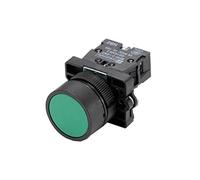 10pcs 22mm XB2-EA Plastic Push Button Switch Start/Stop Black/White Arrow 10A/415V Self-reset/Momentary Symbol Button Switch(Green)