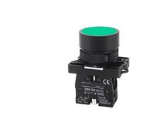 10pcs 22mm XB2-EA Plastic Push Button Switch Start Stop Black White Arrow 10A 415V Self-reset/Momentary Symbol Button Switch(XB2-EA31 green 1NO)