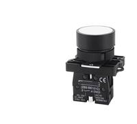 10pcs 22mm XB2-EA Plastic Push Button Switch Start Stop Black White Arrow 10A 415V Self-reset/Momentary Symbol Button Switch(XB2-EA11 white 1NO)