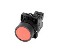 10pcs 22mm XB2-EA Plastic Push Button Switch Start/Stop Black/White Arrow 10A/415V Self-reset/Momentary Symbol Button Switch(Brown)