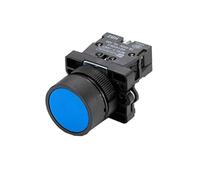 10pcs 22mm XB2-EA Plastic Push Button Switch Start/Stop Black/White Arrow 10A/415V Self-reset/Momentary Symbol Button Switch(Grey)
