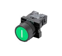 10pcs 22mm XB2-EA Plastic Push Button Switch Start/Stop Black/White Arrow 10A/415V Self-reset/Momentary Symbol Button Switch(Red)