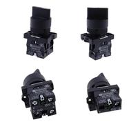 10pcs 22mm XB2-ED21 XB2-ED33 Self-locking/Latching Knob Switch 10A/600V 2 Position 3 Position Select Button Switch(XB2-ED33)
