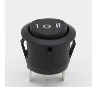 10Pcs 23mm Round Black 3 Pin 10A/125V 6A/250V AC Position SPDT ON-OFF-ON Rocker Switch Snap-in