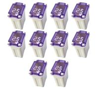 10PCS 25 Amp Car Micro Cartridge Fuses - Slow Blow FMM Mcase Type, Mini Box Shaped Fuses for Cars, Trucks and SUVs