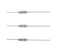 10PCS 250V 10A Metal Temperature Thermal Fuse 115 ℃