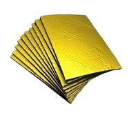 10pcs 25cm*18cm Sound Deadener Heat Insulation Mat Car Van Proofing Deadening Car Hood Insulation Thickness 5mm Deadening(10pcs Yellow)