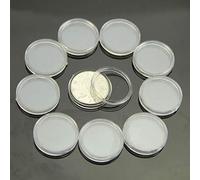 10pcs 25mm Applied Clear Round Cases Coin Storage Capsules Holder Round Plastic