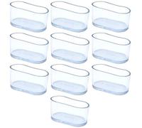 10Pcs 25x50mm Clear Rubber Oval Chair Leg Covers, PVC Anti-scratch Chair Leg Caps Furniture Pad Table Feet Covers Floor Protector for Table Chair Desk