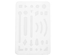 10Pcs 27 Holes Erasing Shield Multipurpose Engineering Drawing Template Pattern Ruler Durable Stainless Steel Transparent Orange Art Supplies for Architects Engineers Designers (Transparent)