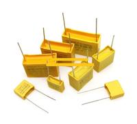 10pcs 275VAC X2 capacitor 275V 10mm 15mm 22.5mm 27.5mm 0.022UF 0.047UF 0.1UF 0.22UF 0.47UF 0.68UF 1UF Polypropylene film AUOQKQUT(2UF 27.5mm)
