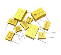 10pcs 275VAC X2 Series 0.56UF 0.82UF 560NF 820NF Spacing 22.5mm 0.56UF275VAC Polypropylene Film Capacitor 0.01UF-2.2UF(0.15UF 10mm 10pcs)