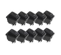 10PCS 2D4P-BLACK KCD4 220V Latching Switch Four Feet ON OFF Red Green With Lights 4PIN