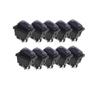 10PCS 2D4P-BLUE 12V KCD4 Latching Switch Four Feet ON OFF Red Green With Lights 4PIN