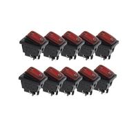 10PCS 2D4P-RED 220 V KCD4 Latching Switch Four Feet ON OFF Red Green With Lights 4PIN