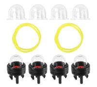 10pcs 2ft Small Engine Fuel Line Hose Replacement Kit with Weed Eater Primer Bulb & Carburetor for Walbro Lawn Mower Blower Edger Chainsaw Accessories (Red Oil Cup)