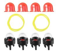 10pcs 2ft Small Engine Fuel Line Hose Replacement Kit with Weed Eater Primer Bulb & Carburetor for Walbro Lawn Mower Blower Edger Chainsaw Accessories (Red Oil Cup)