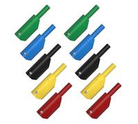 10pcs 2mm Shroud Stackable Banana Plug High Voltage Plug No Connector Welding Multimeter Connector Test Lead Connector