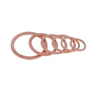 10PCS 2mm Thickness Brass Copper Washer Solid Gasket Sump Plug Oil Seal M4 5 6 7 8 10 12 14 15 16 17 18 20 21 22 24 25 26mm(16x26x2mm)