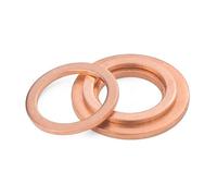 10PCS 2mm Thickness M3 4 5 6 7 8 10 12 13 14 15 16 17 18 20 21mm Copper Washer Solid Gasket Sump Oil Seal for Boat(18x30x2mm)