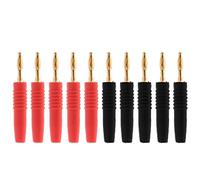 10pcs 2mm Wire Cord Solder Type Male Banana Plug Connector Musical Cable Pin