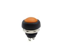10PCS 2Pin Mini Switch 12mm 1A Waterproof Switch PBS33B 12V Momentary Push Button Switch Reset Non-locking PBS-33B(Orange)